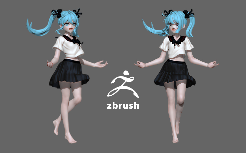 【zbrush二次元】2小时教会你手办建模渲染全流程!