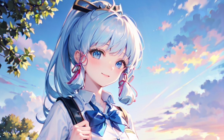 【aix腹黑兔008】绫华小姐学生装真是可爱捏