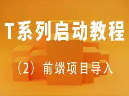 Download Video: T系列项目启动教程二：VSCode的安装&导入前端项目