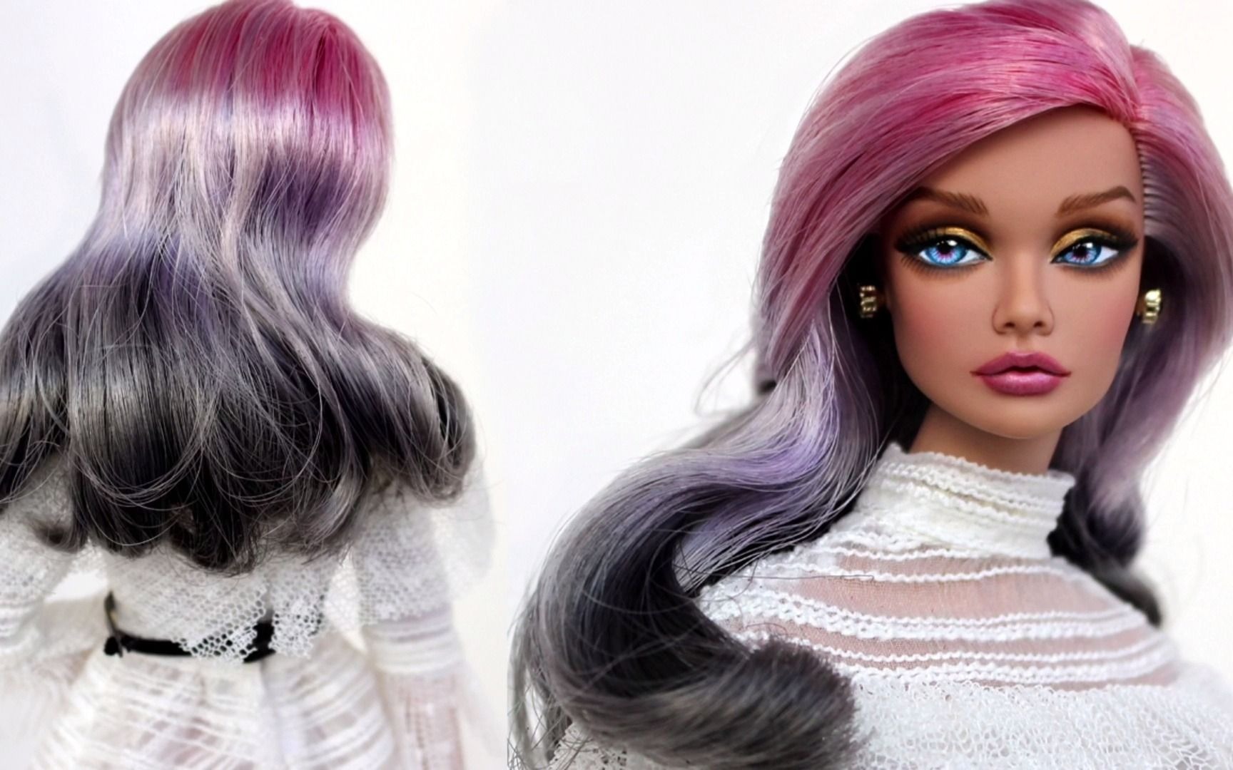 转载大神poppyparker改芭比娃娃系列customdolltutorialfashion