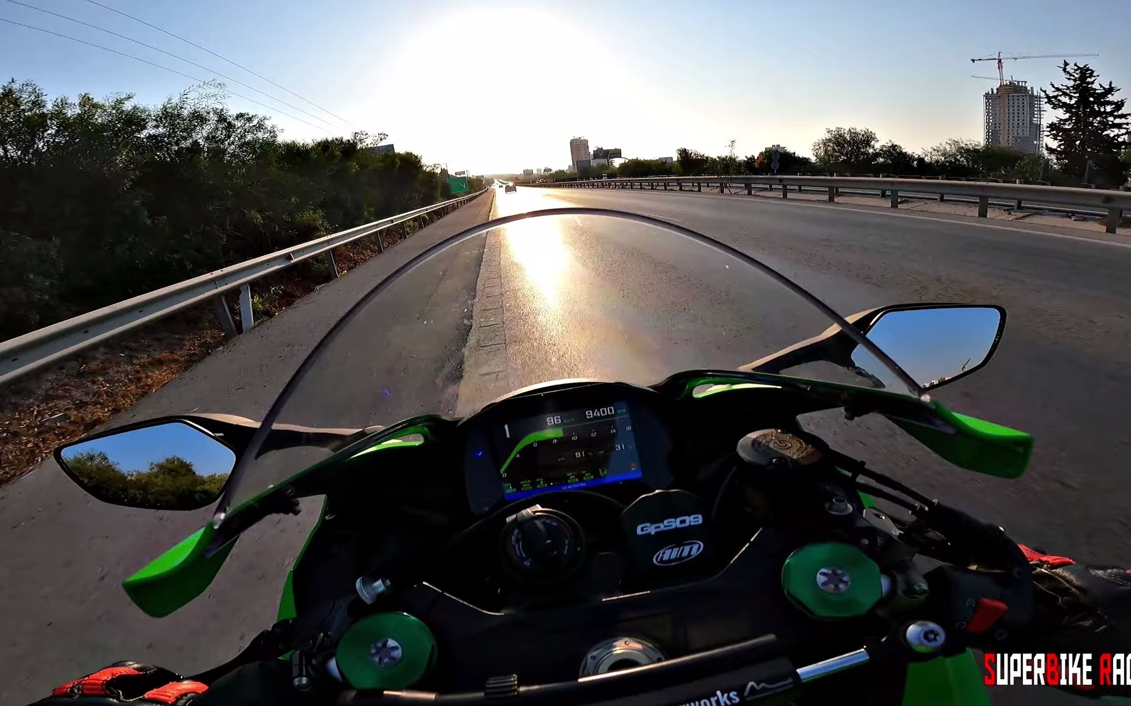 川崎忍者zx10r 国外高速第一视角骑行!