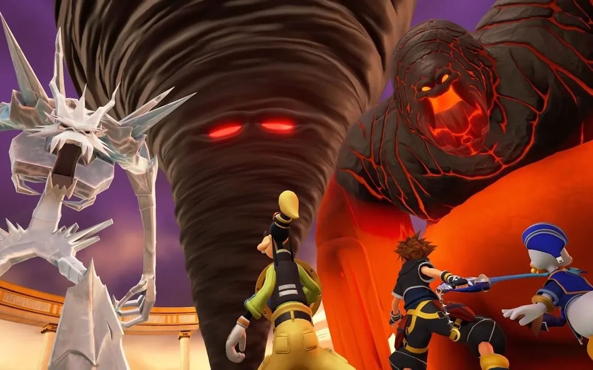 王国之心 3 - 三泰坦(冰泰坦,火泰坦,风泰坦)boss fight 3(英文版)