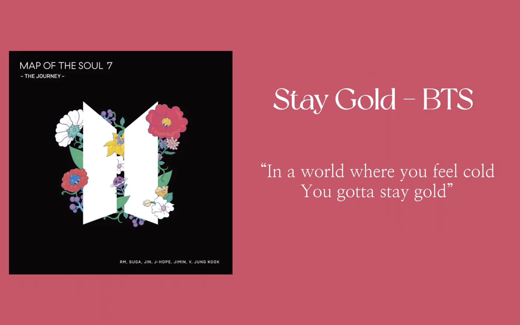 [图]【KPOP日推歌单】BTS - Stay Gold