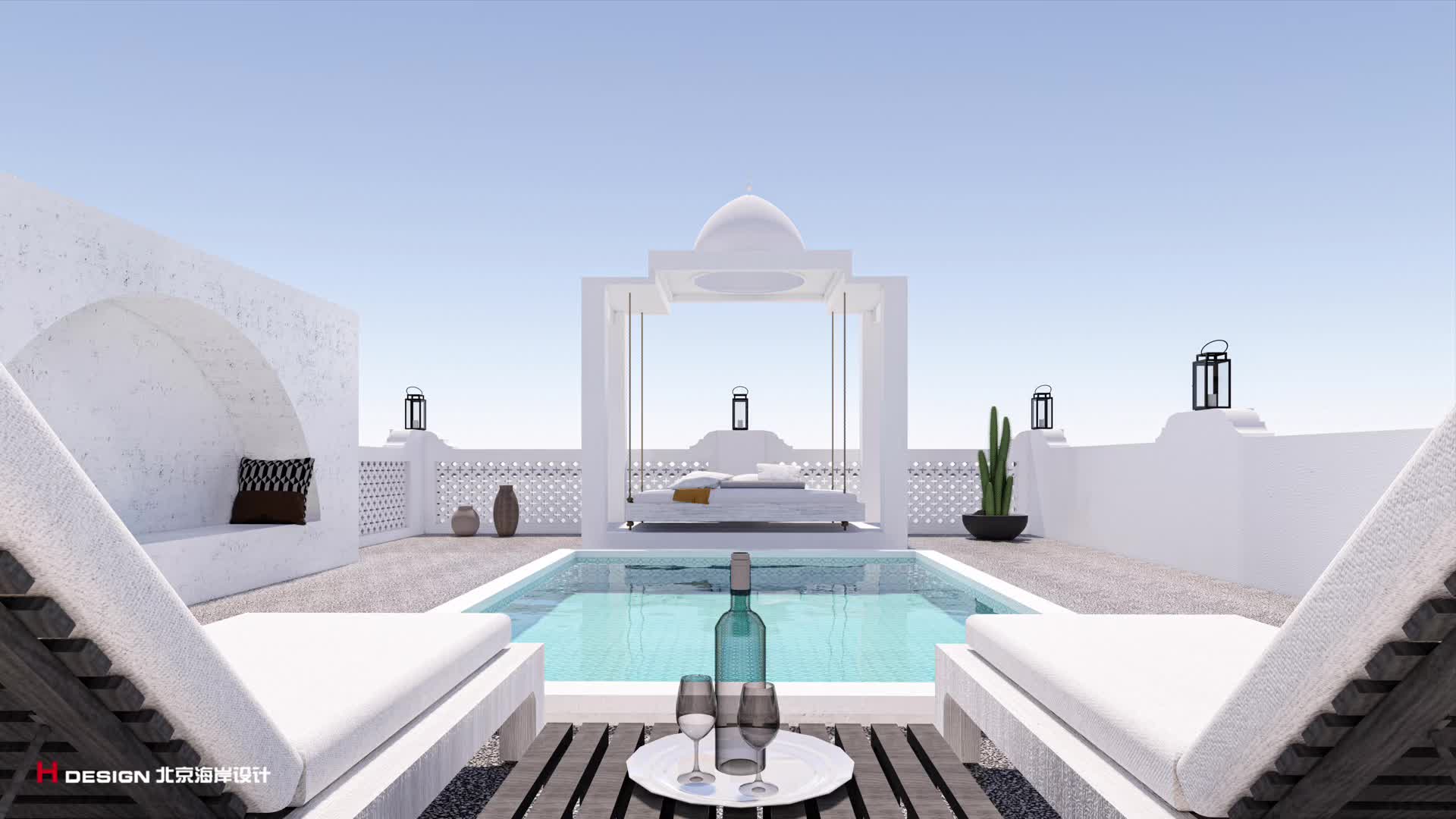 摩洛哥风情的异域小院儿--北戴河尼克民宿 #高端民宿设计 #高端民宿