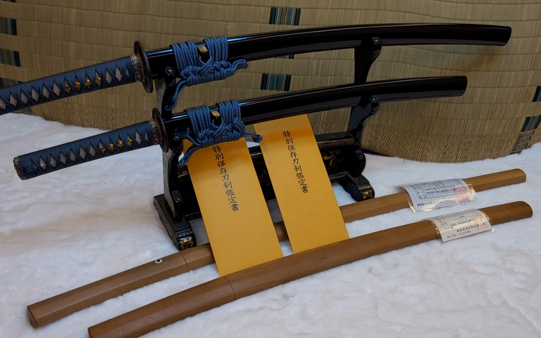 历史400年的武士刀二天一流宫本武藏的武器双刀流的大小刀