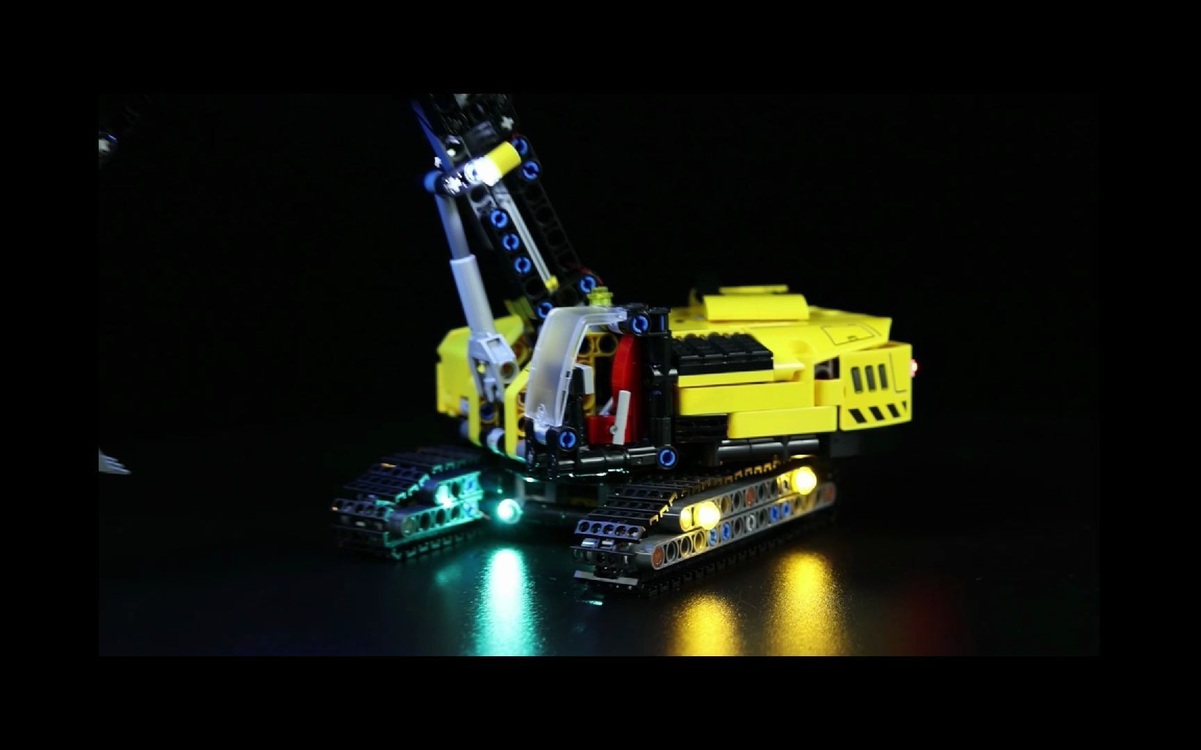 乐高挖掘机42121成品搭配diy兼容led灯组