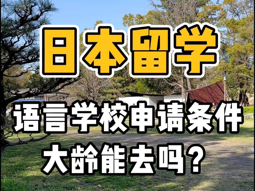 语言学校申请条件?大龄的还能去吗?哔哩哔哩bilibili