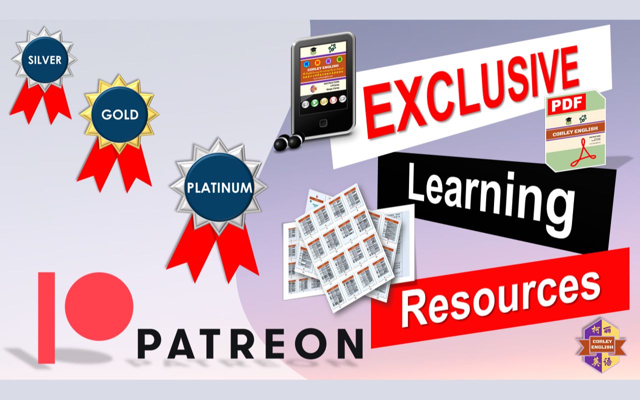 Corley English on Patreon! 请到柯丽英语Patreon页面支持我们并拿到更多优质英语学习资源!哔哩哔哩bilibili