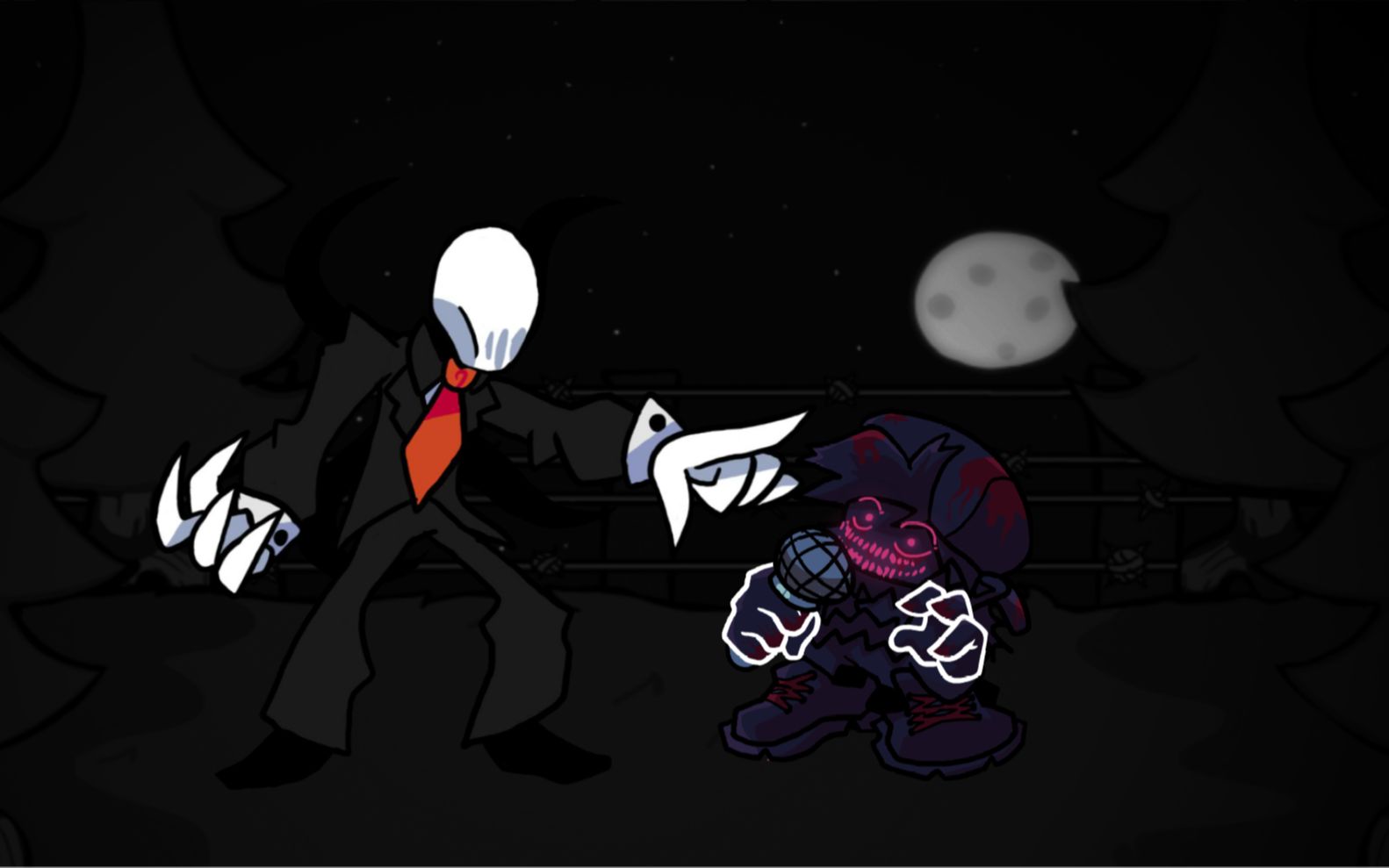 friday night funkin --slenderman vs corruption boyfriend evil