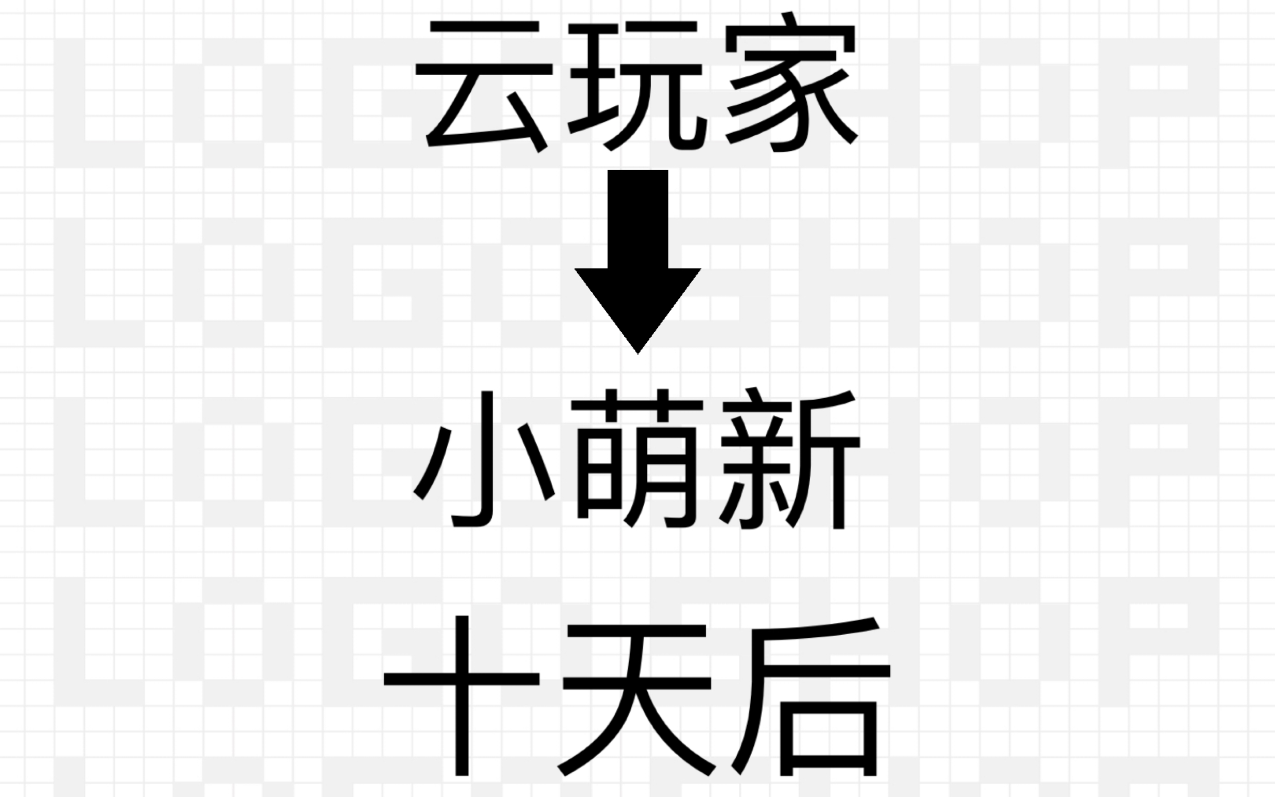 云玩家变成萌新玩家的10天后