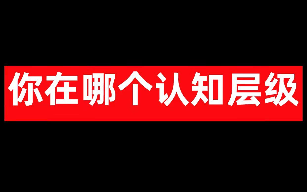 [图]你在哪个认知层级？