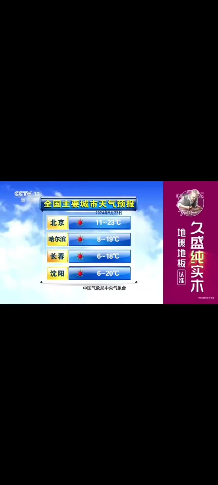 2024922全国主要城市天气预报哔哩哔哩bilibili