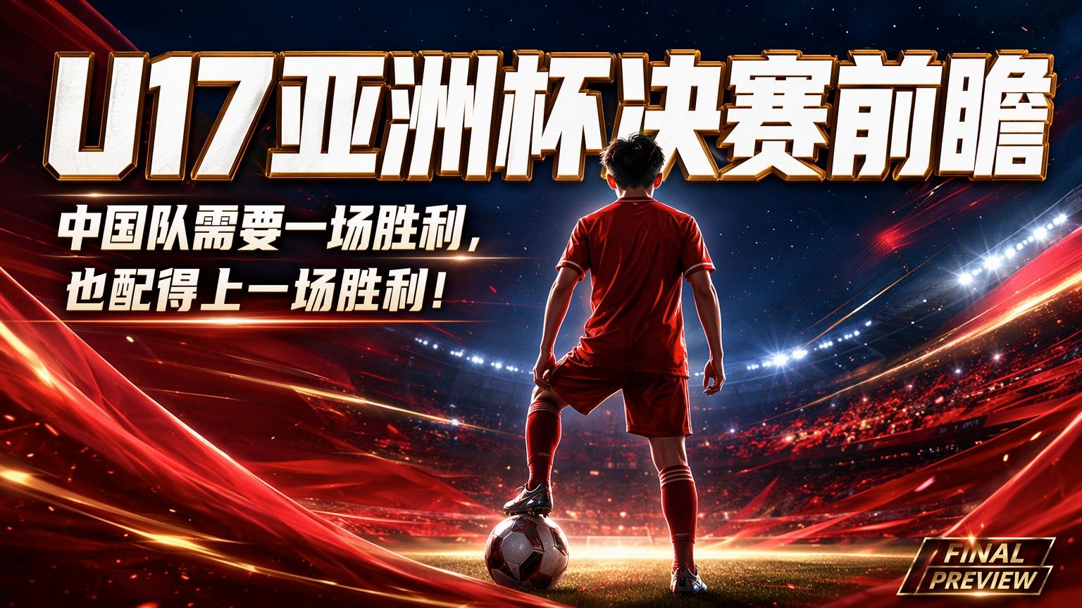 U17亚洲杯决赛前瞻｜中国队需要一场胜利，也配得上一场胜利！