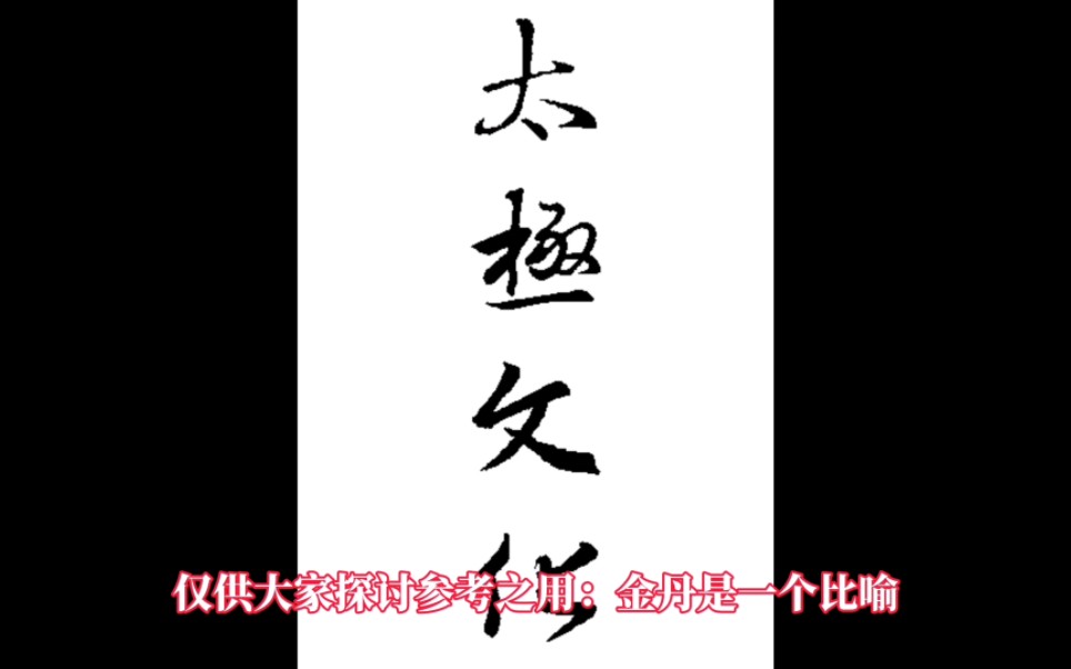 中华道家太极文化解说“金丹是一个比喻”哔哩哔哩bilibili