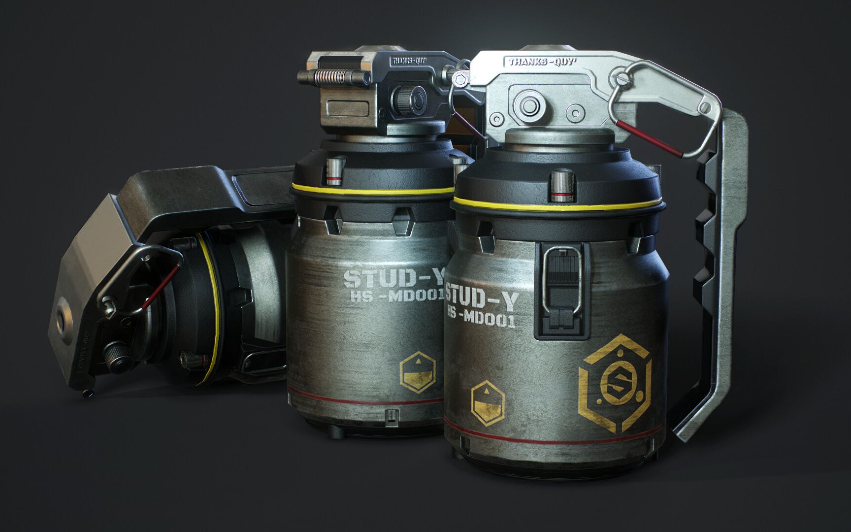 3dmax—科幻手雷建模教学-零基础入门讲解_哔哩哔哩 (゜-゜)つロ 干杯