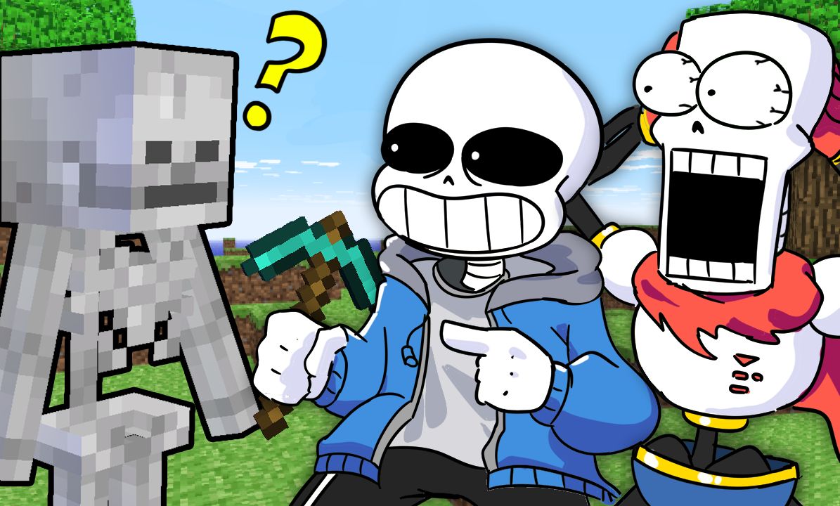 如果sans玩minecraft【undertale与我的世界动画】-亿只inksans彡小