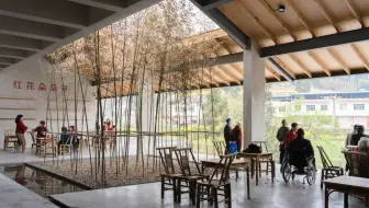 在60米长的屋檐下，穿街走巷 | 乐山市东林村镇文化中心 | 时地建筑工作室