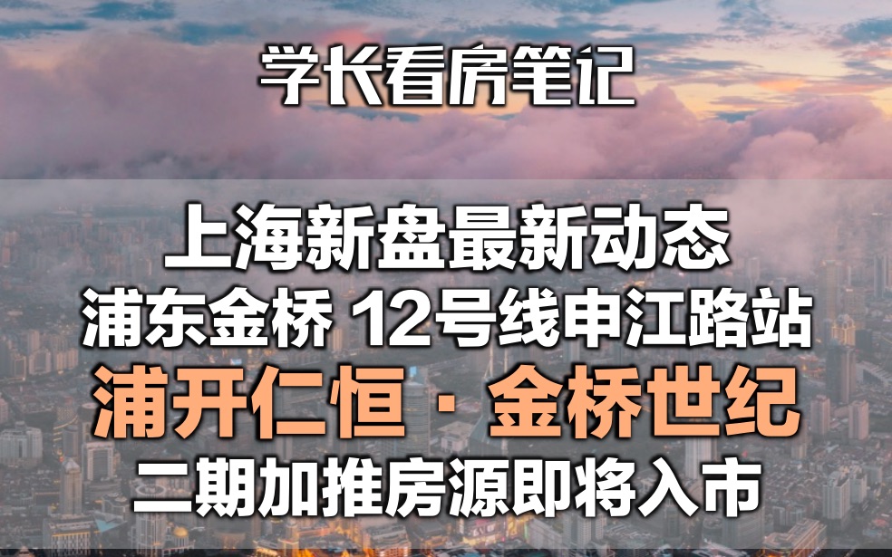 浦东金桥12号线全新住宅产品即将入市|私信我,加入浦开仁恒ⷩ‡‘桥世纪专属讨论群哔哩哔哩bilibili