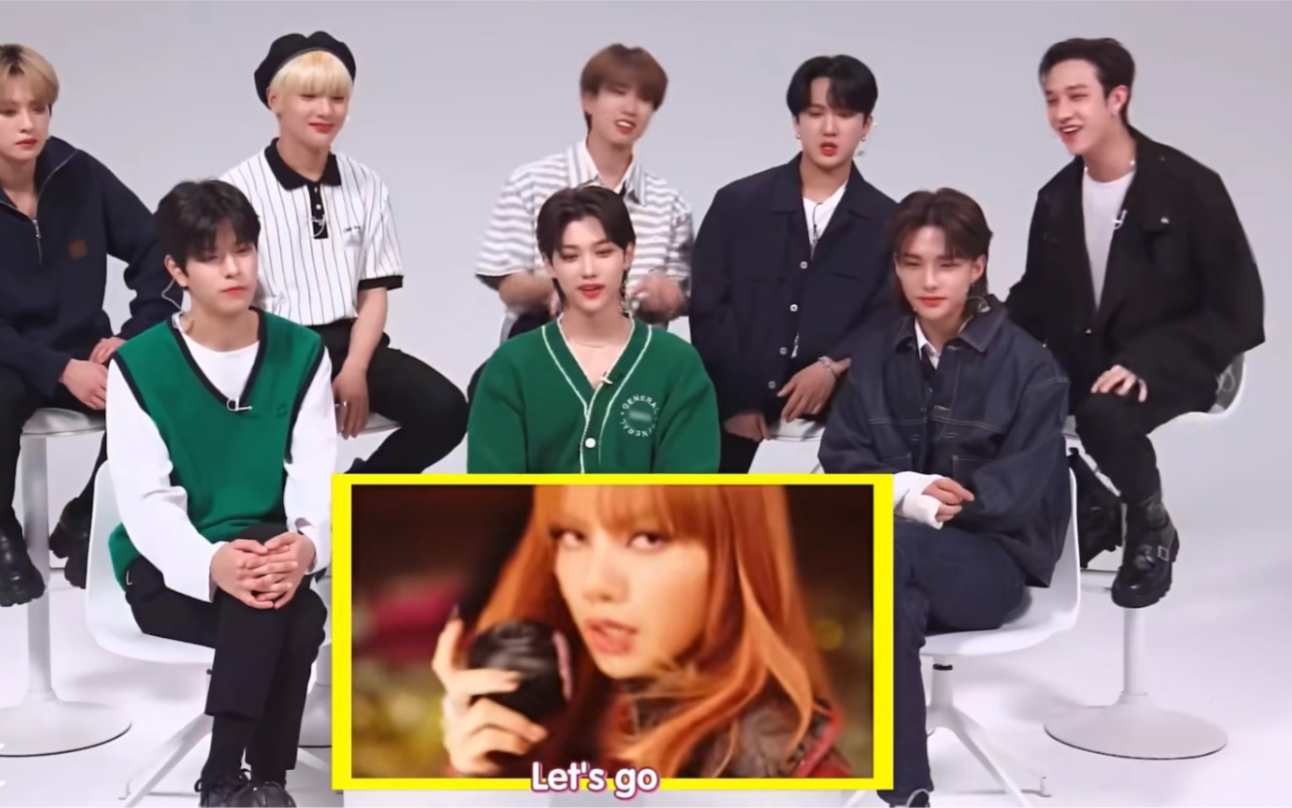 [图]Stray Kids-Reaction Blackpink 合唱彩英part 特别帅气 反应爆了