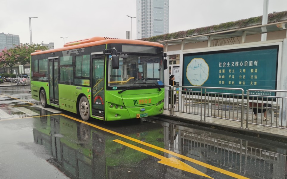 广州锦信公交番97路(东湖洲花园a-金海岸花园)开沃njl6859bev49后排