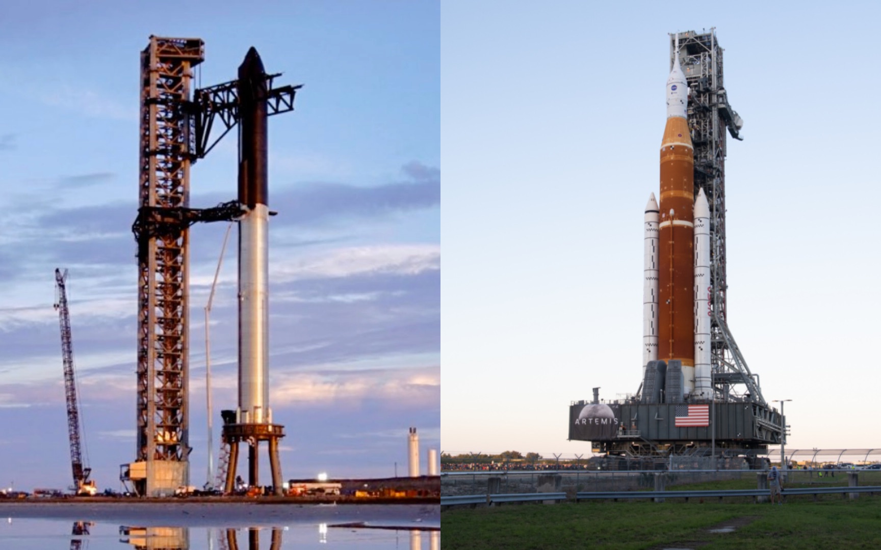 星舰和sls火箭全部推出,谁先首飞?_哔哩哔哩_bilibili