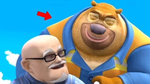 熊二和熊妈妈一样慈祥的笑容,原来这个男人就是嘟嘟的爸爸!