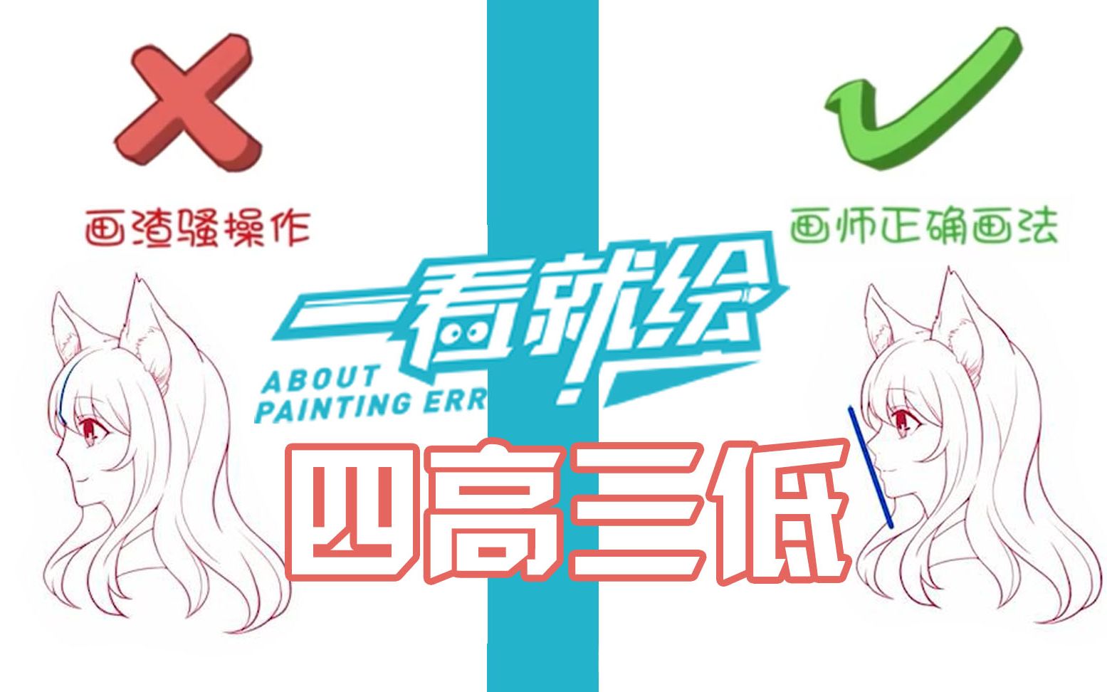 什么是四高三低?【一看就绘72期】哔哩哔哩bilibili