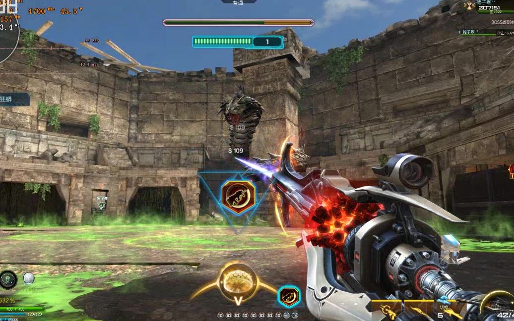 逆战丛林魅影变异狂蟒秒杀卡法