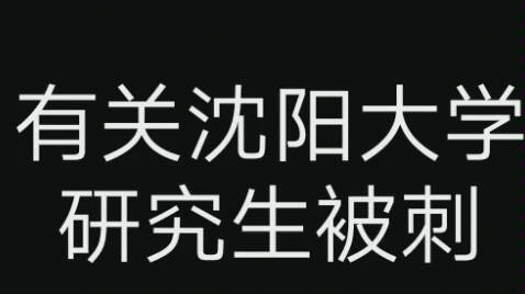 沈阳大学研究生被刺.哔哩哔哩bilibili