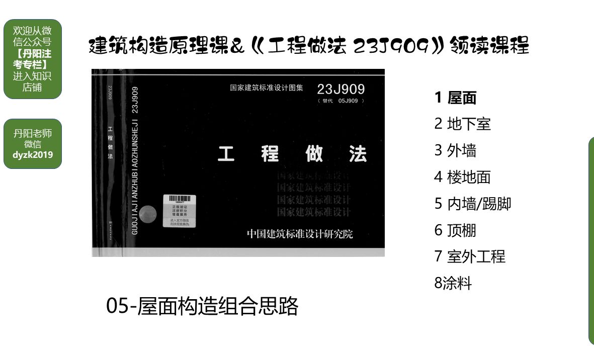 建筑构造原理课&《工程做法 23J909》领读课程05屋面构造组合思路哔哩哔哩bilibili