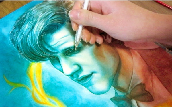 【自制】[神秘博士] 水彩手绘第二弹,11任博士.颜色略猎奇见谅= =