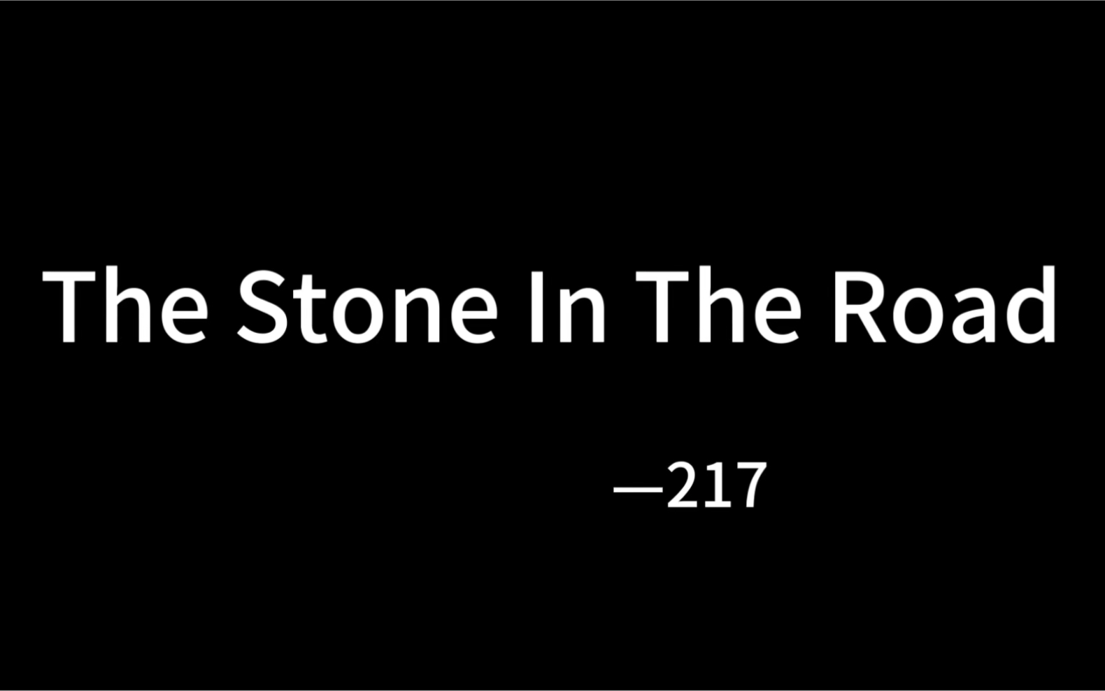 高中生英语短剧 《The Stone In the Road》哔哩哔哩bilibili