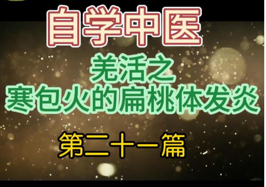 天涯神贴 21《爷孙俩的中医故事》——每个人都可以读懂的中医 羌活之寒包火的扁桃体发炎.哔哩哔哩bilibili