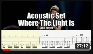 Descargar video: 【学囧妹就对】完美吉他谱！John Mayer - Where The Light Is - 木吉他 全集！