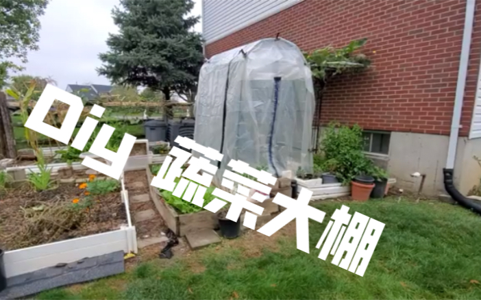 详细介绍自制小暖屋 DIY Greenhouse 瓜架变暖房【自制简单温室】简单快速为菜园搭建小暖棚【简单低成本温室】冬天种菜防雪防寒 | 蔬菜小暖棚 |哔哩哔...