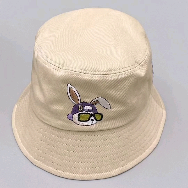 mlb兔年限定纯棉刺绣logo图案款渔夫帽