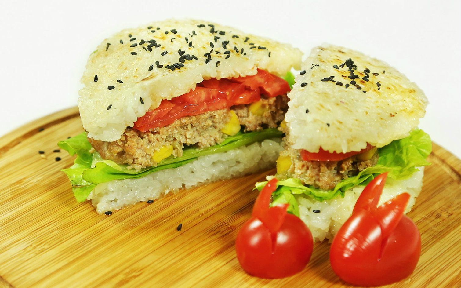 【微体兔菜谱】牛肉米汉堡