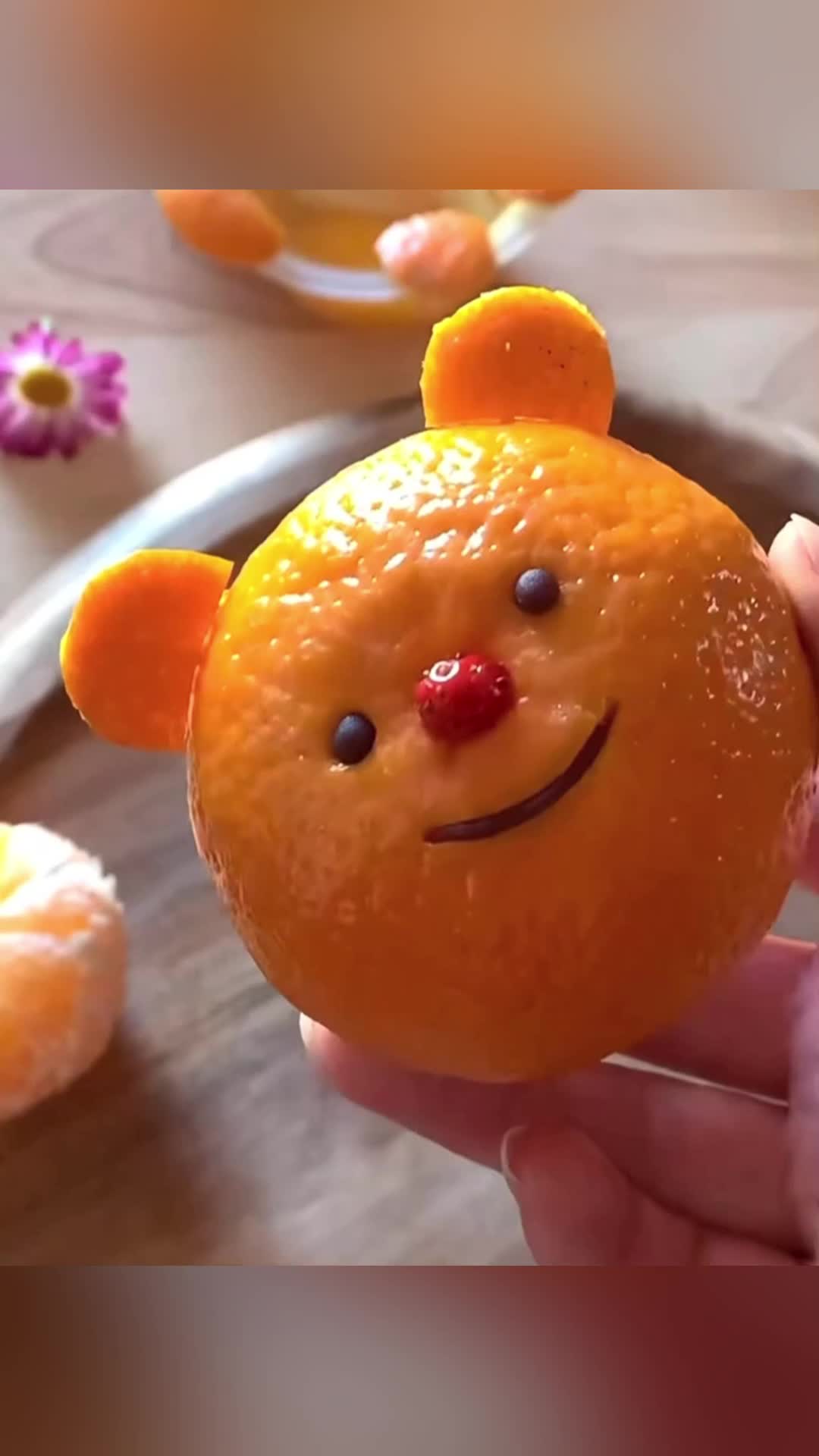 萌化啦!橘子化身可爱小熊来袭