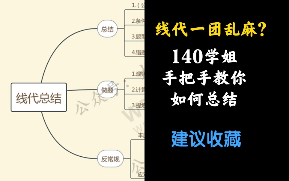 [图]【考研数学】140学姐手把手教你如何总结线代