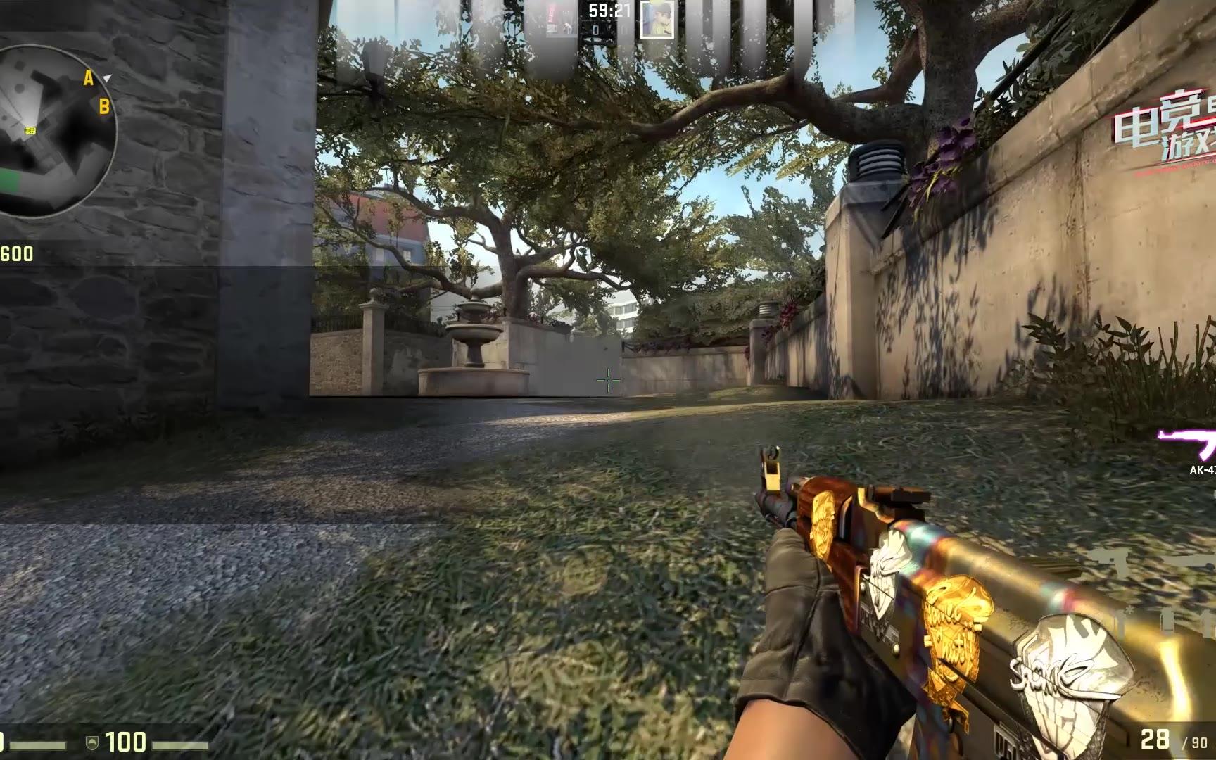 电竞游戏社:csgo overpass中路套路烟小技巧教学