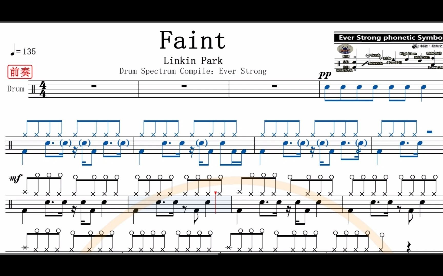 活动作品椰壳鼓手网linkinparkfaint架子鼓高清动态鼓谱