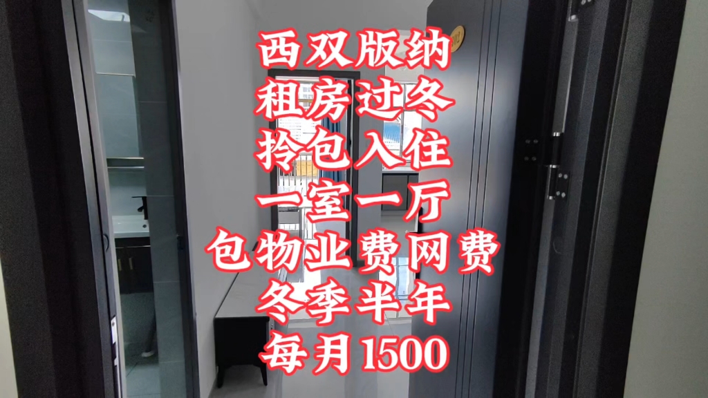 西双版纳租房过冬,拎包入住一室一厅,包物业费网费,每月1500.哔哩哔哩bilibili