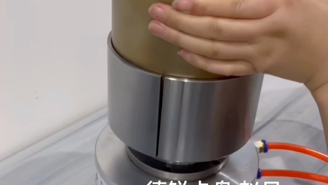 车床前置式气动旋转卡盘,锥度夹爪扩口夹持抛光打磨工艺品焊接夹具