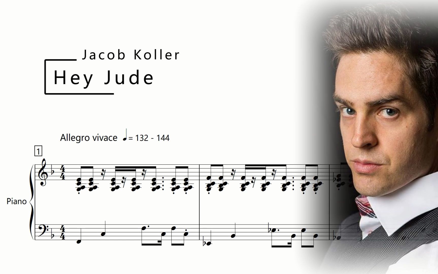 钢琴扒谱 | hey jude (arranged/performed by jacob koller)