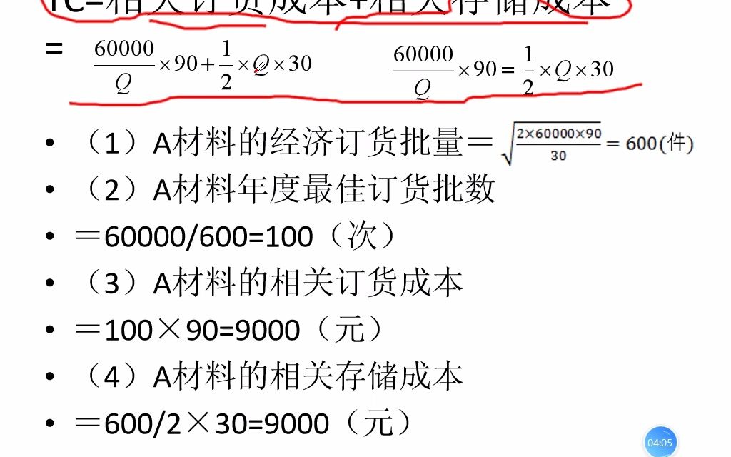 存货的经济批量模型哔哩哔哩bilibili