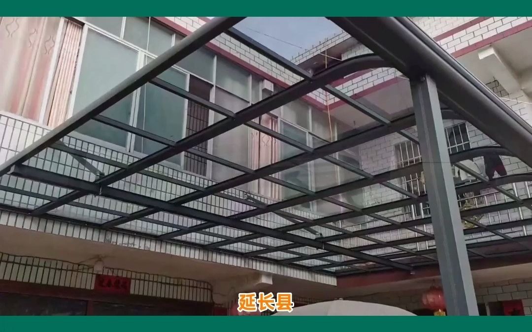 富县平顶铝合金雨棚