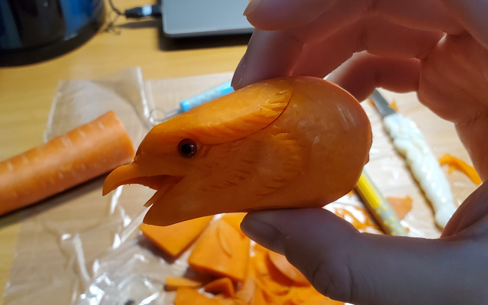 食品雕刻从入门到入土6鸟头