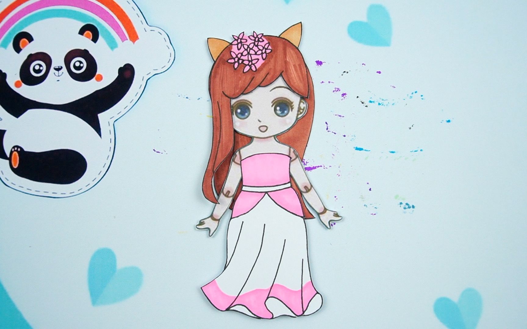 微风物语纸娃娃创意手工,卡通女孩婚礼少女_哔哩哔哩_bilibili