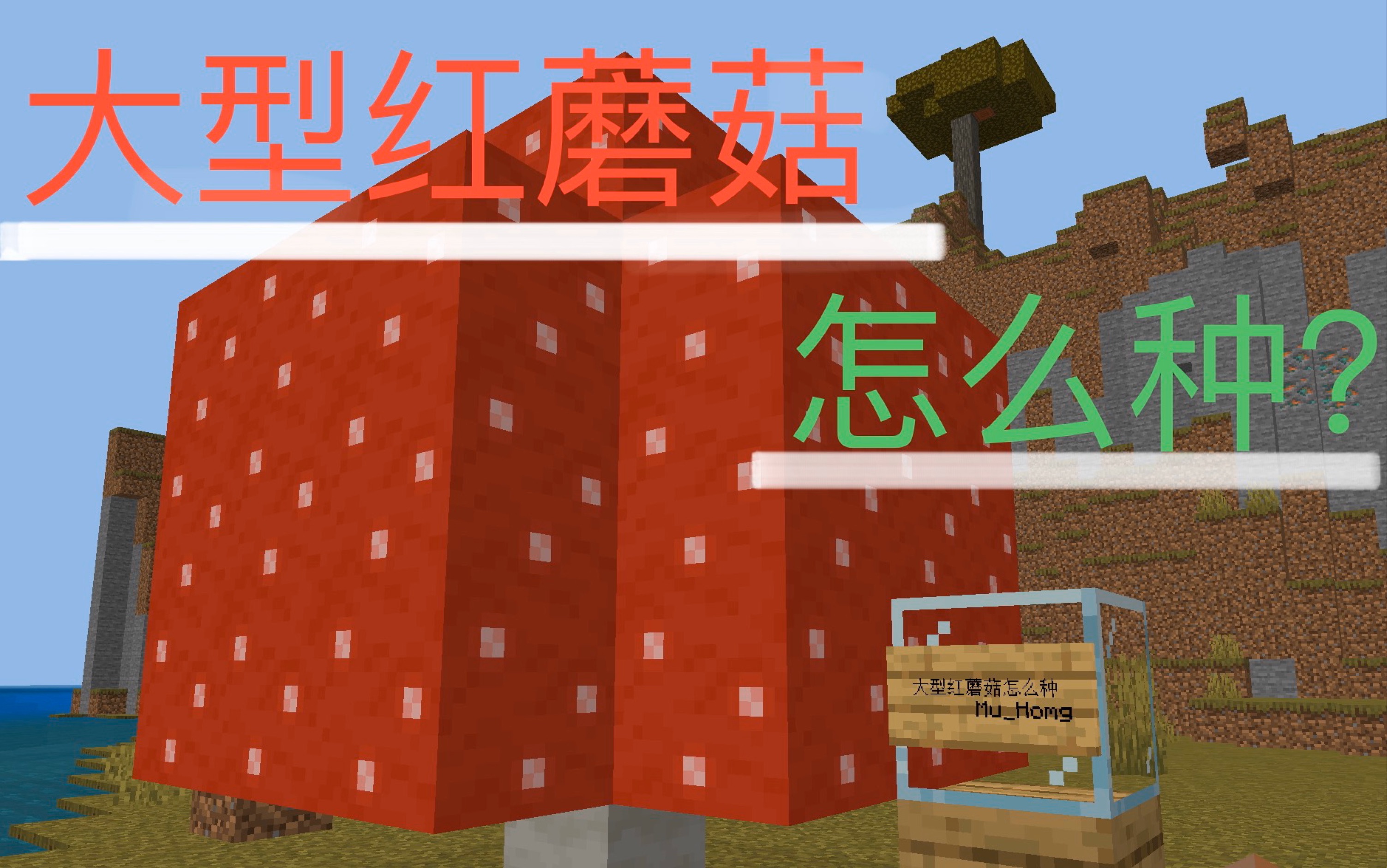【minecraft我的世界】大型红蘑菇怎么种!
