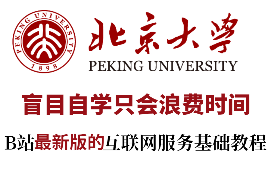 北京大学教授带你快速掌握2022最新版互联网服务基础知识(上)哔哩哔哩bilibili